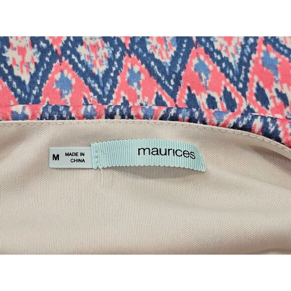 ALK Women's M Maurices Spaghetti Strap Pink Damask Blouson Knee Length Dress EUC - Picture 5 of 7